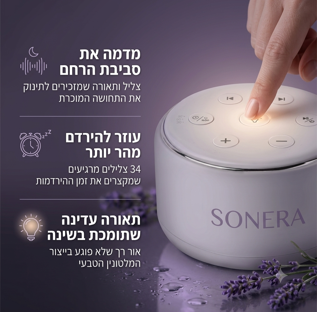 SONERA™ -  מנורת רעש לבן לשינה רצופה לתינוקות